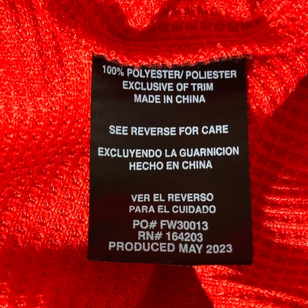 Beverly Hills Polo Club Red Long Sleeve Shirt Size Small Waffle Knit Loungewear - Picture 5 of 9
